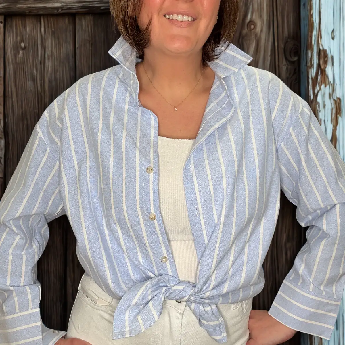 #911 Chemise Ella (Bleu)