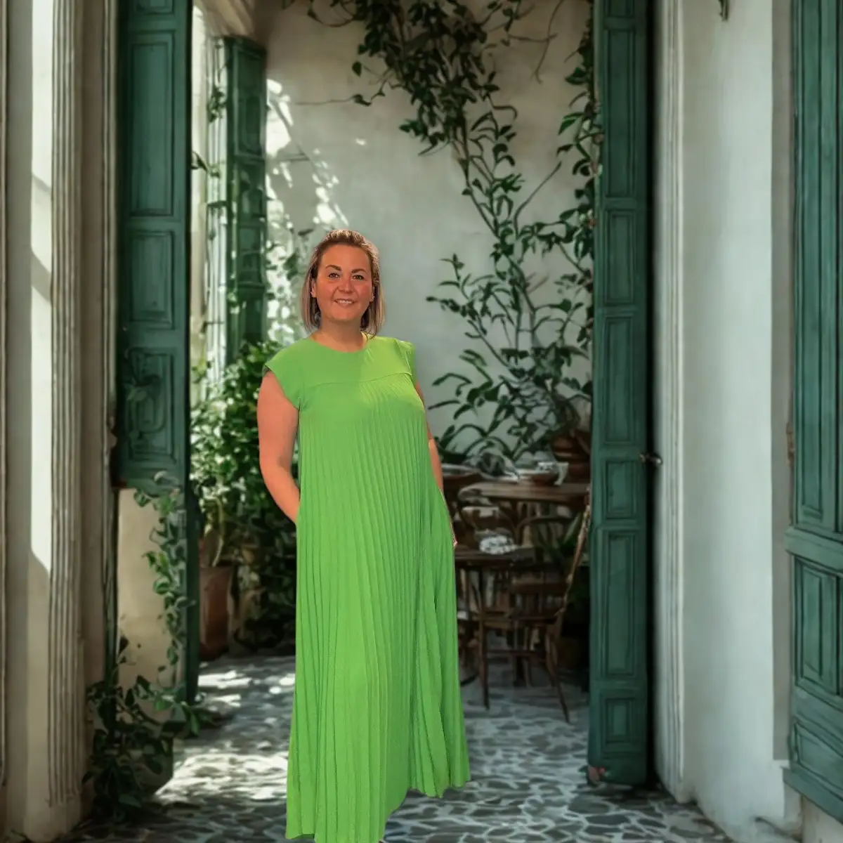 #933 robe Carla Summer Green