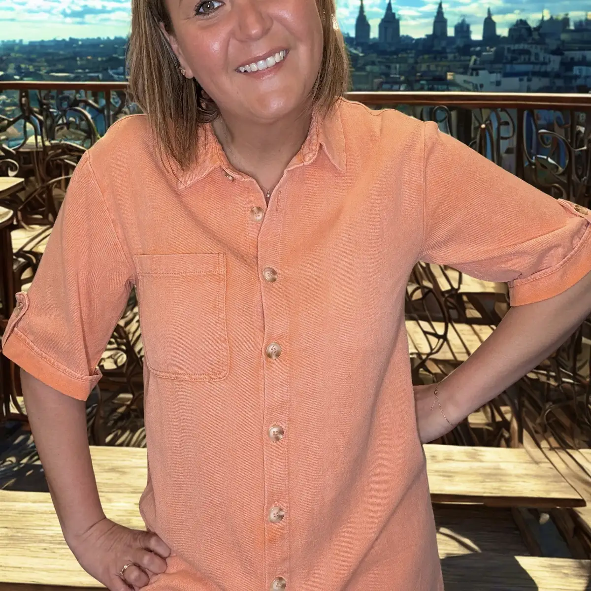 #936 Robe Chemise Laura (orange)