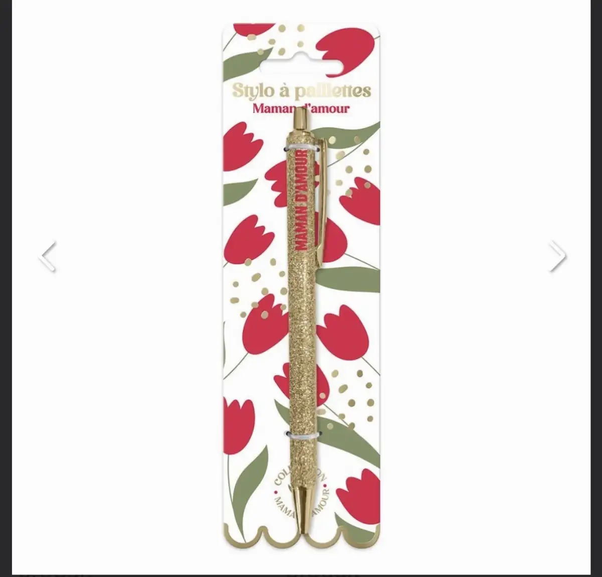 stylo Paillettes "Maman d'amour"