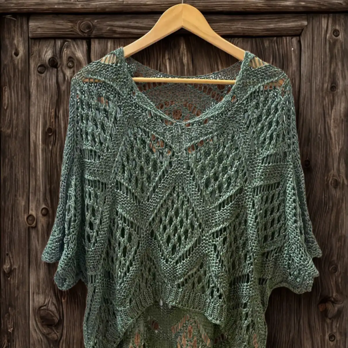 #962 Top Crochet Kaki