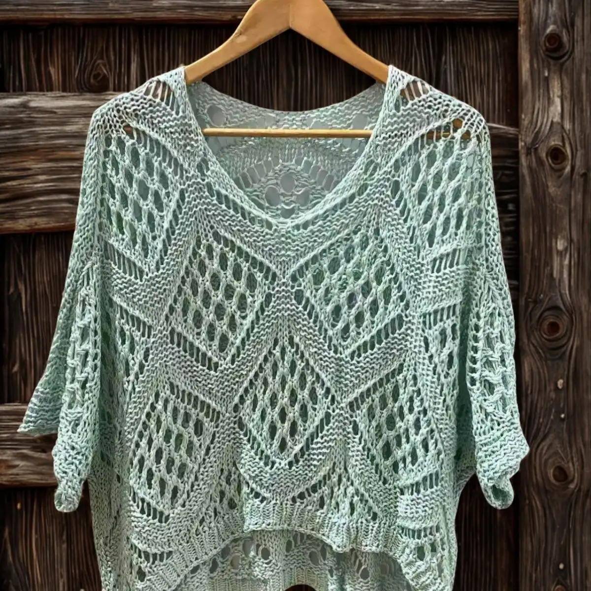 #962 Top Crochet Menthe