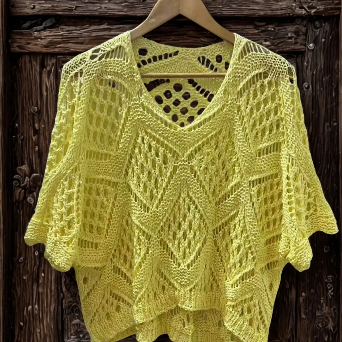 #962 Top Crochet Jaune