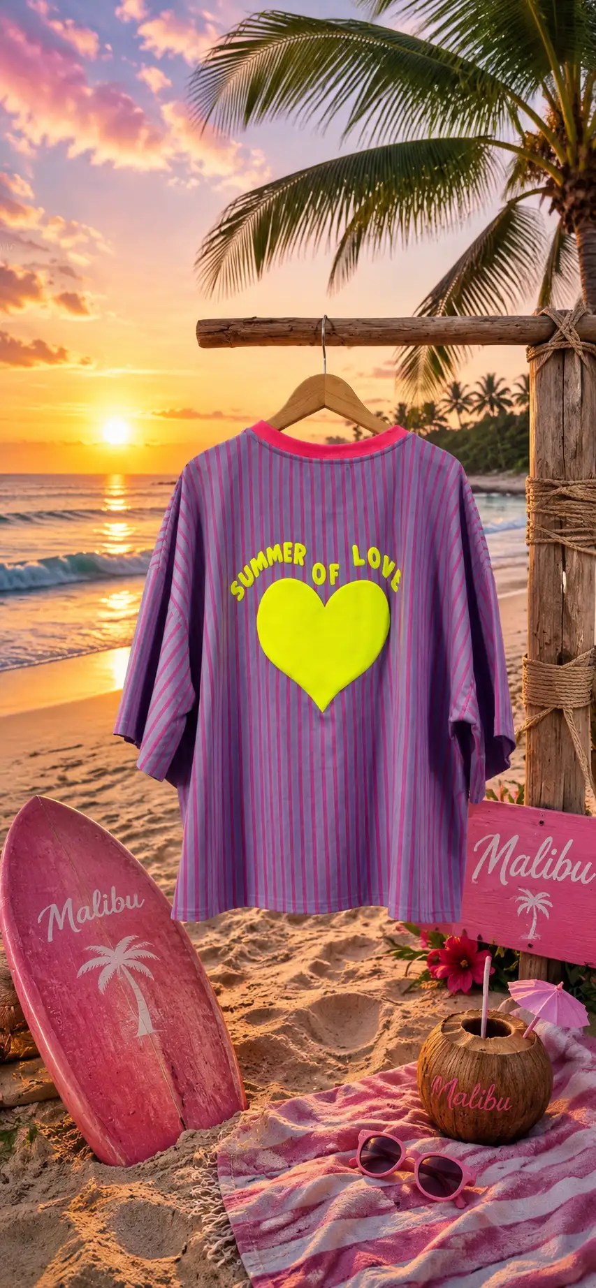 #995 T shirt Summer Love Violet