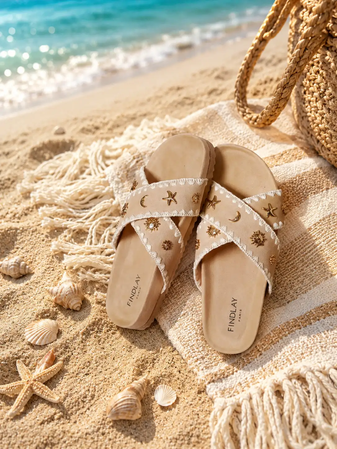 #940 Mules Beige