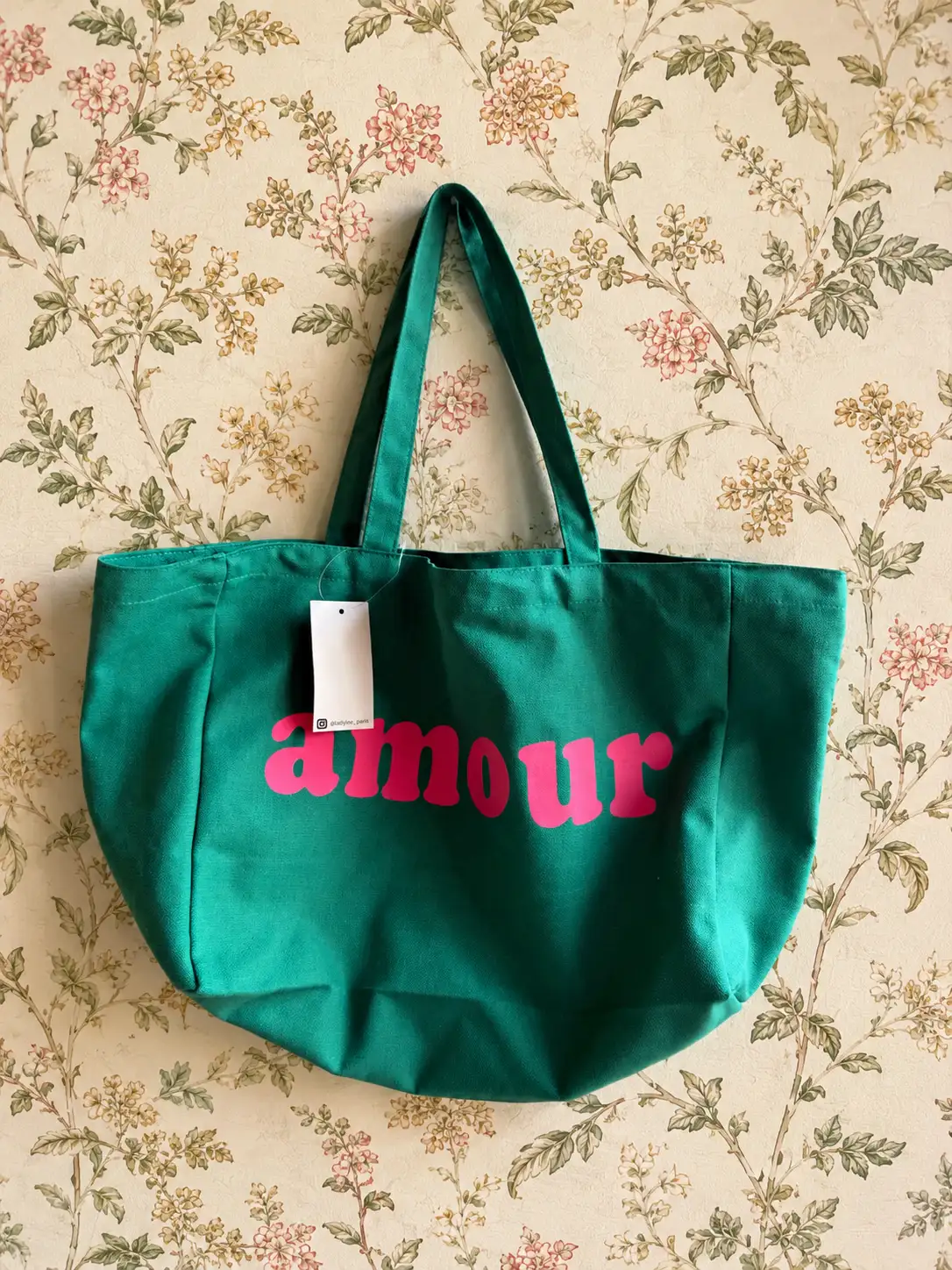 Tote Bag Bronzette AMOUR Vert