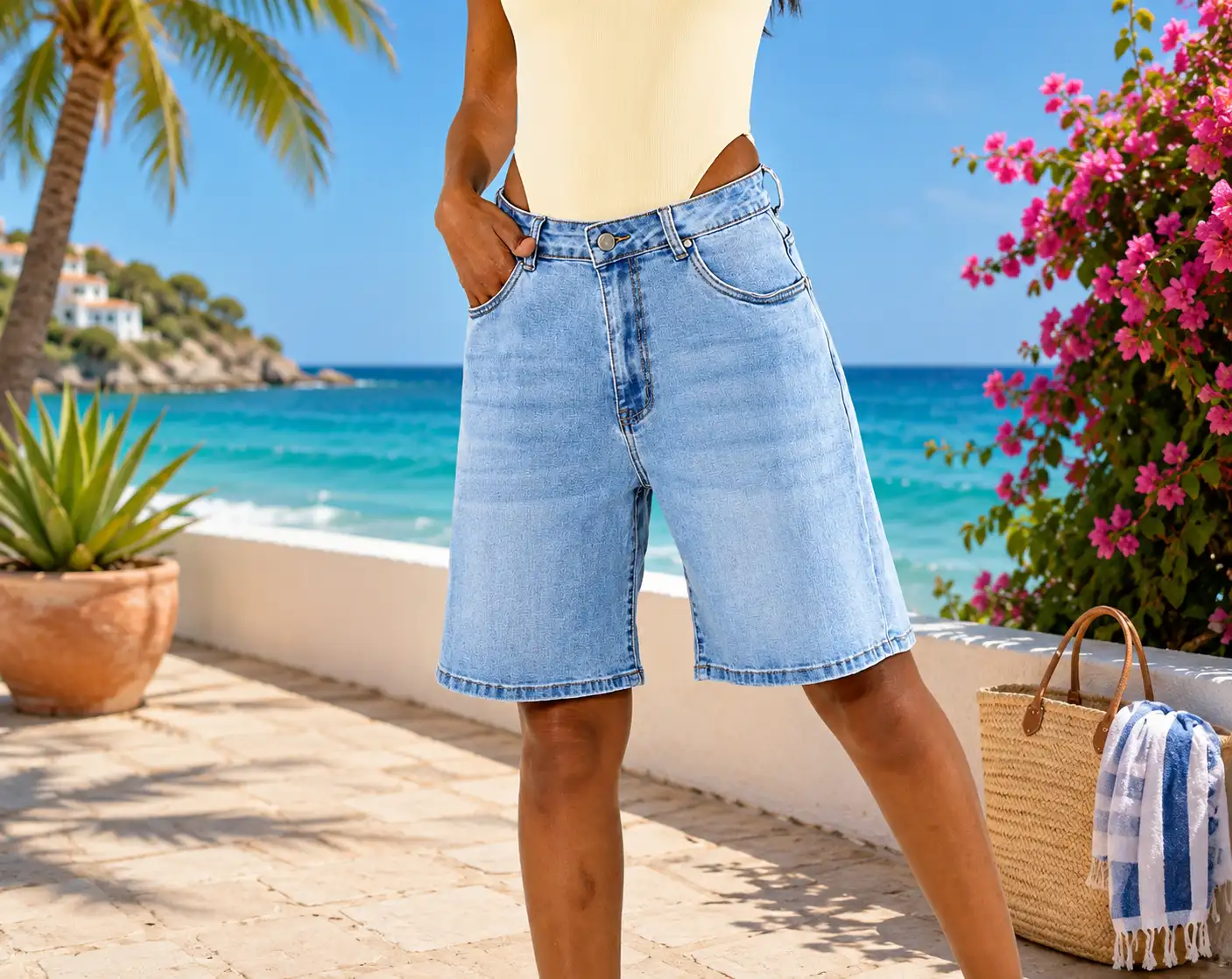 #019 Bermuda bleu clair