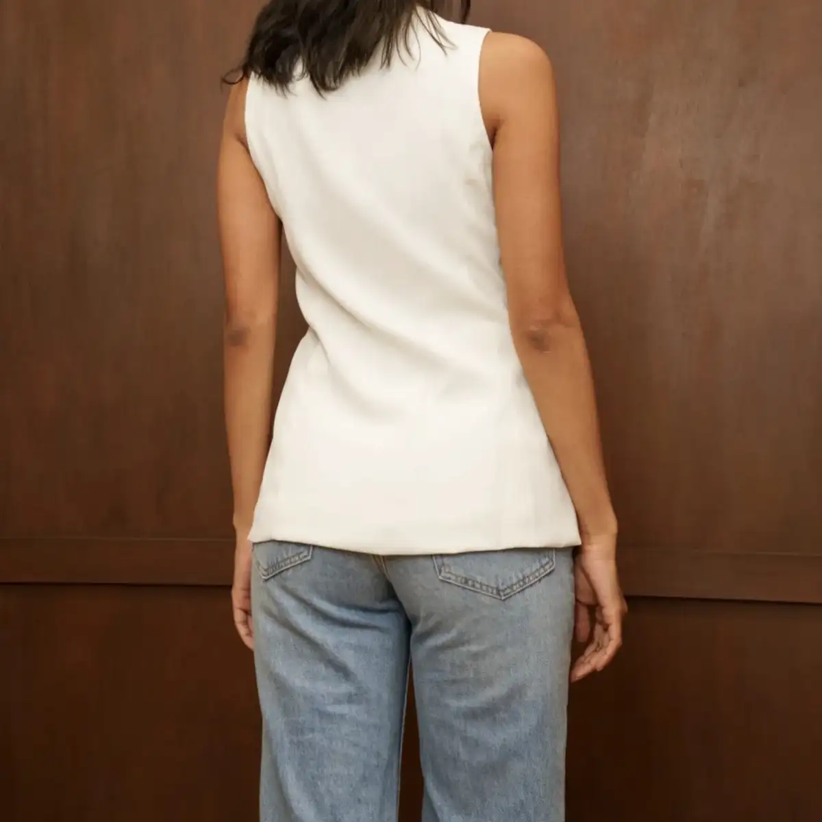 #032 Gilet Agathe Ecru