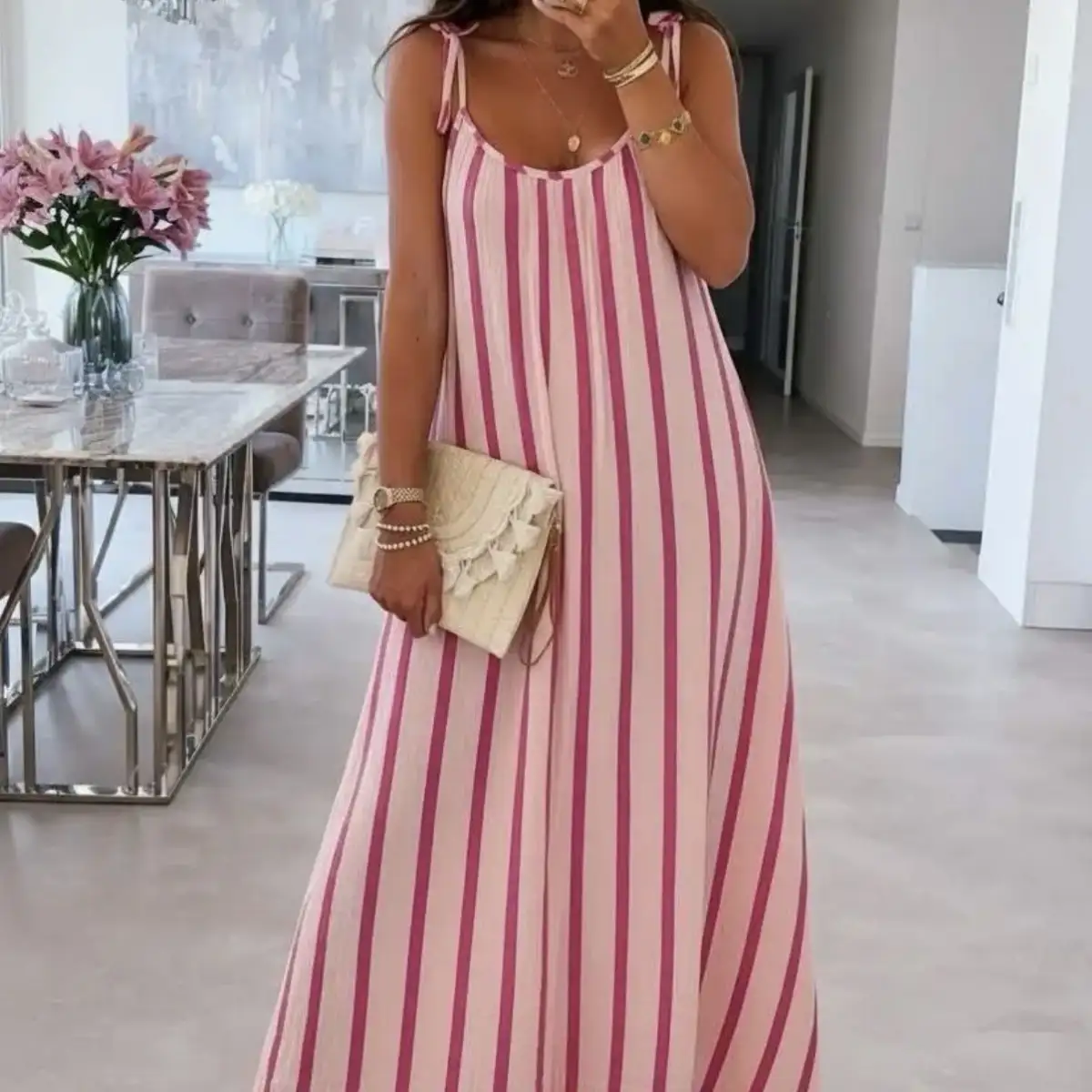 #038 robe Gaze de Coton Constance (rose)